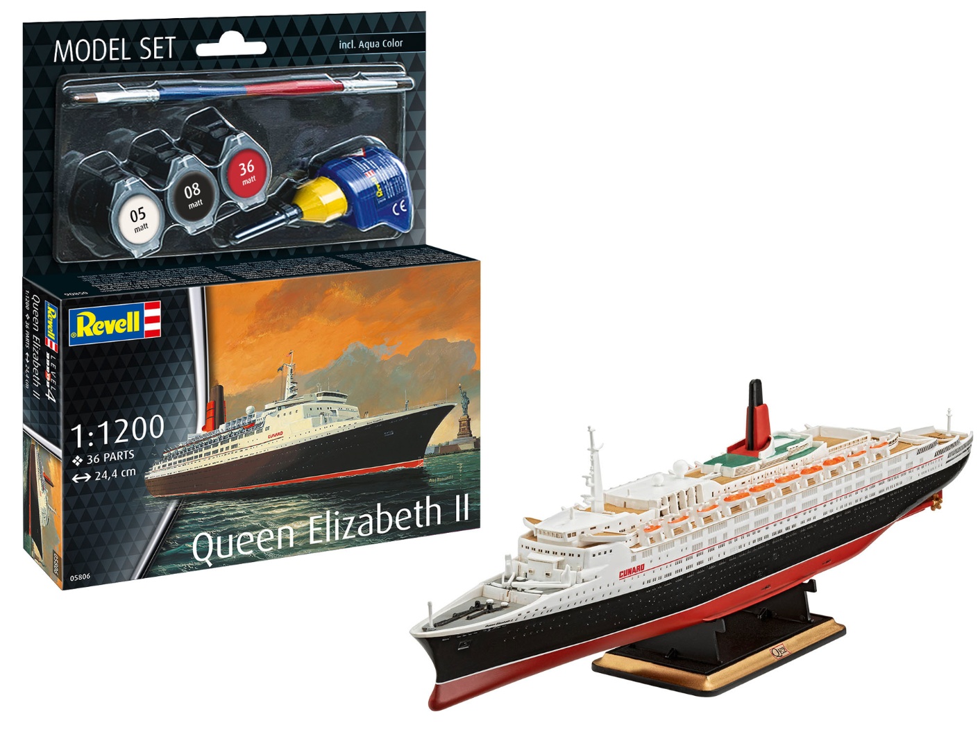REVELL MAKETA MODEL SET QUEEN ELIZABETH II