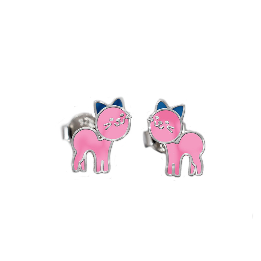 SILVER LINE MINDJUSE MACKE SA ROZE PLAVIM EMAJLOM
