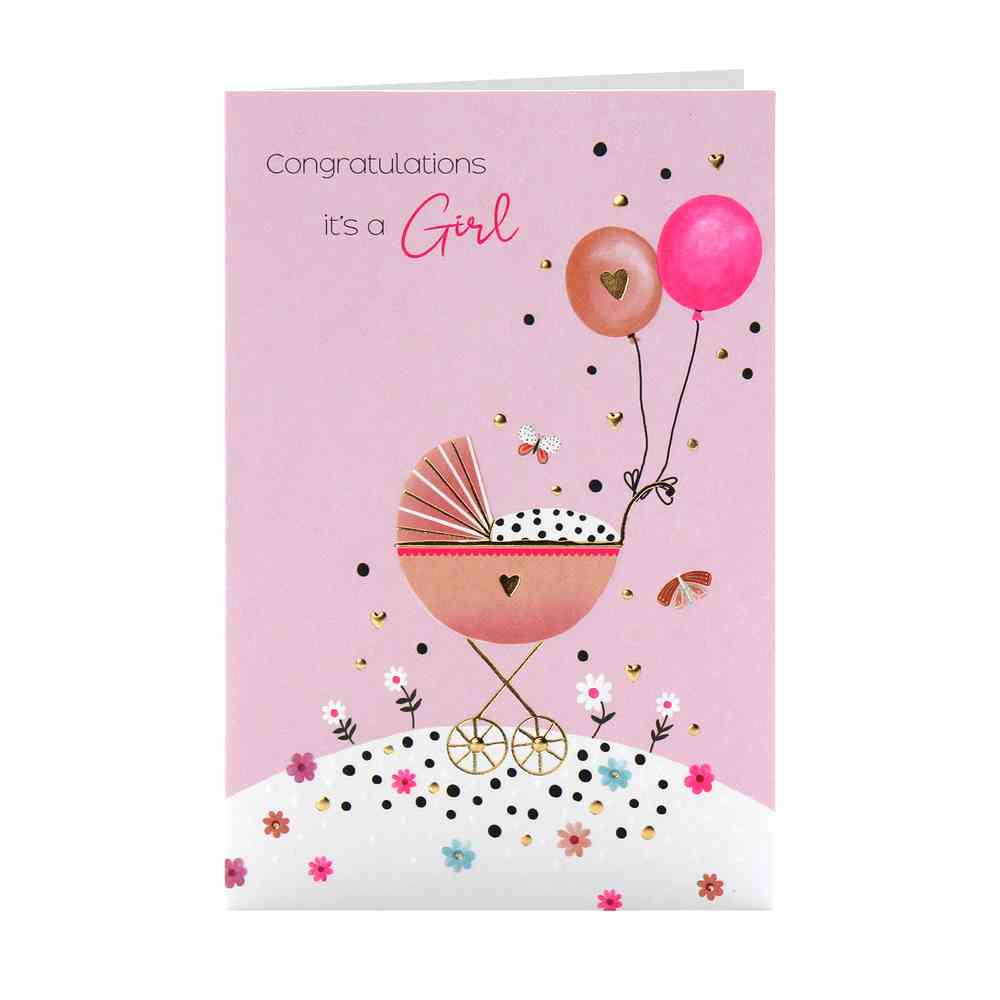 ČESTITKA CONGRATULATION IT`S A GIRL 