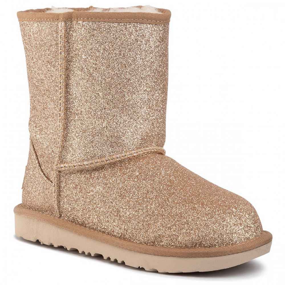 UGG CIZME CL. SHORT II GLITTER GOLD 