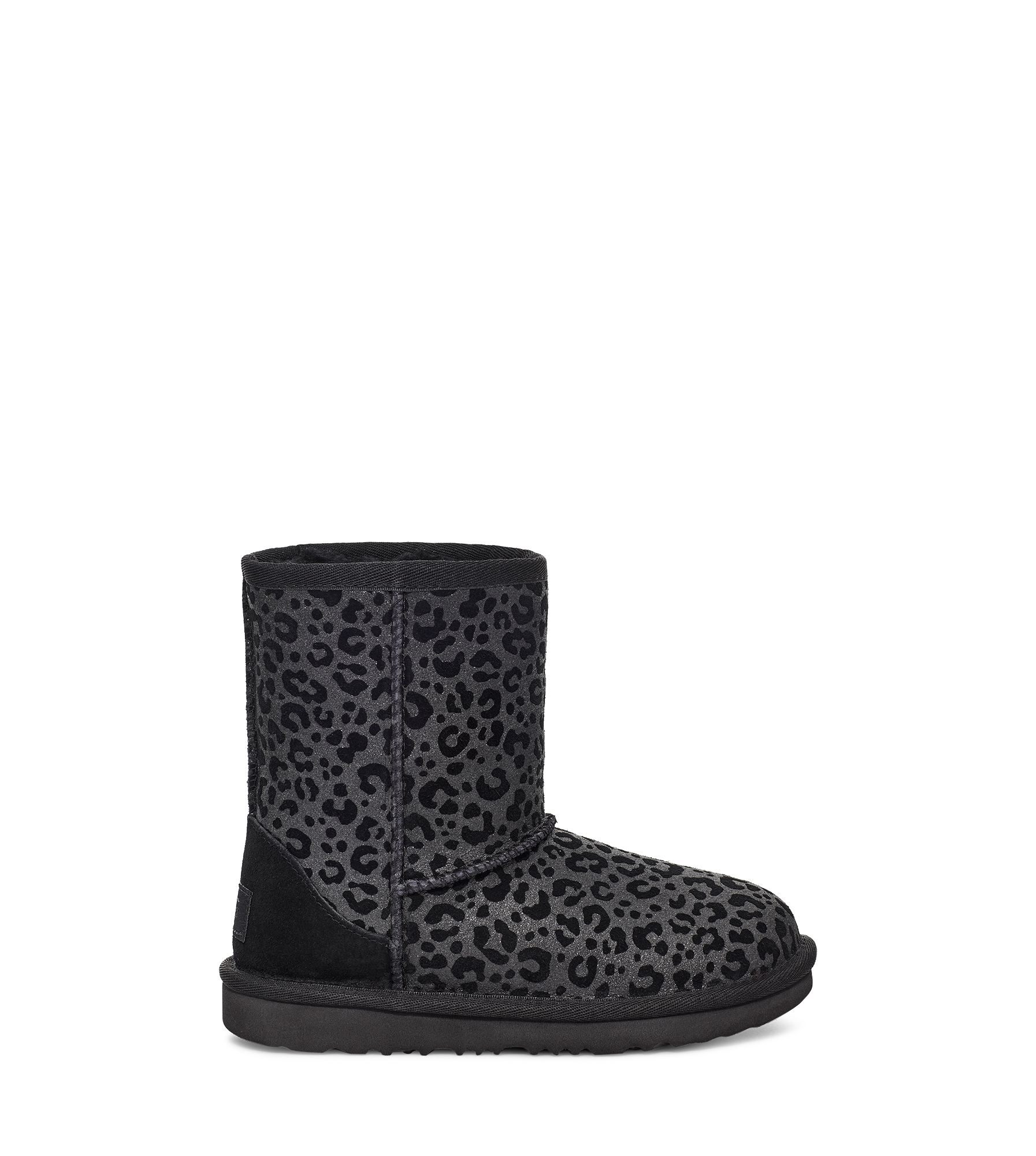 UGG CIZME CLASSIC II GLITTER LEOPARD BLK