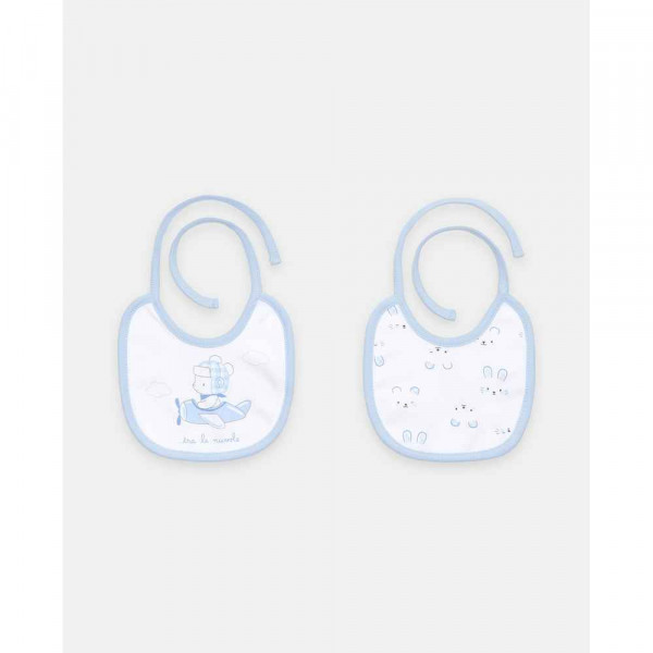 BLUKIDS PORTIKLA 2PK BIB PICCOLA AZURE AZZURRO/BIAN
