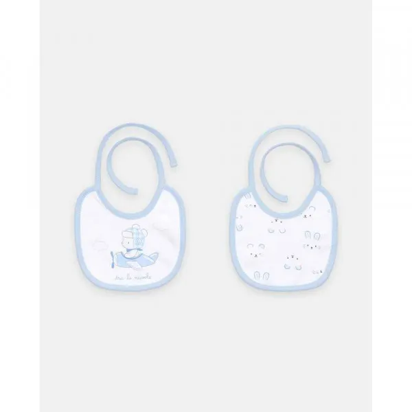 BLUKIDS PORTIKLA 2PK BIB PICCOLA AZURE AZZURRO/BIAN 