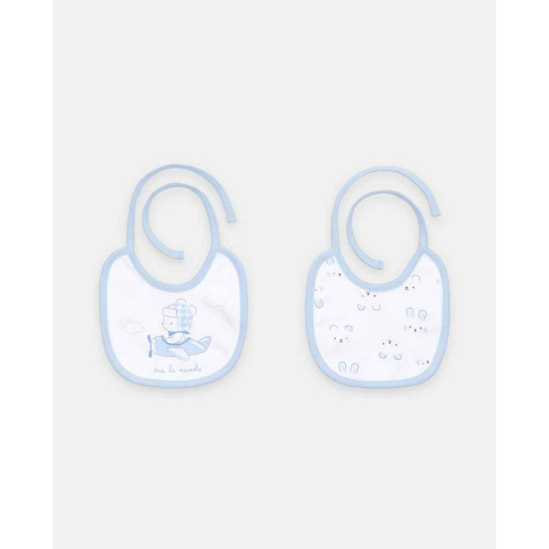BLUKIDS PORTIKLA 2PK BIB PICCOLA AZURE AZZURRO/BIAN