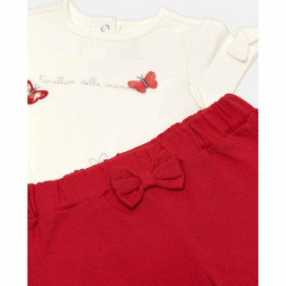 BLUKIDS SET SET GIRL SUMMER WHITE/LIPSTICK RED