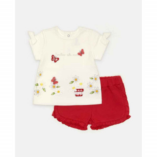 BLUKIDS SET SET GIRL SUMMER WHITE/LIPSTICK RED 