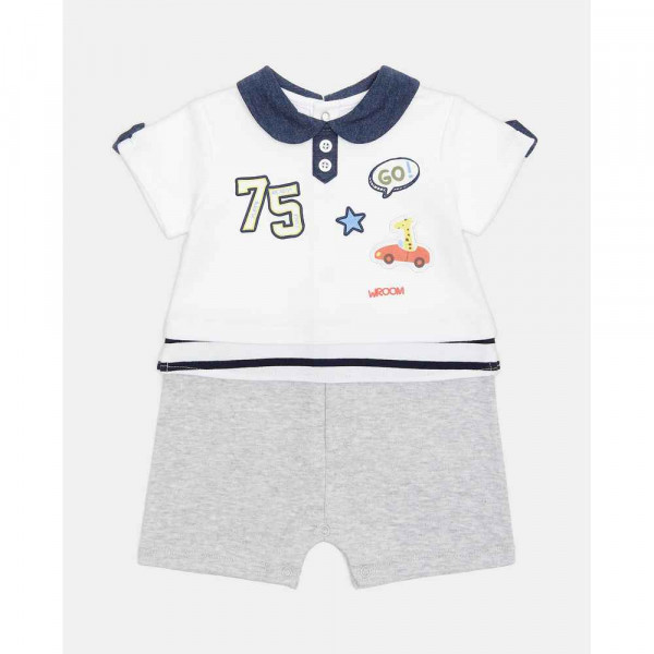 BLUKIDS ZEKA BAB BOY BLU WHITE/ LGHT.GREY MEL