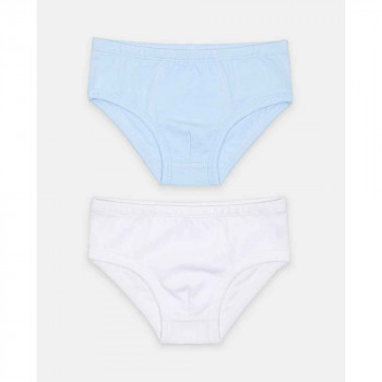 BLUKIDS GACICE BOY PK2 BRIEFS BIANCO/AZZUR 