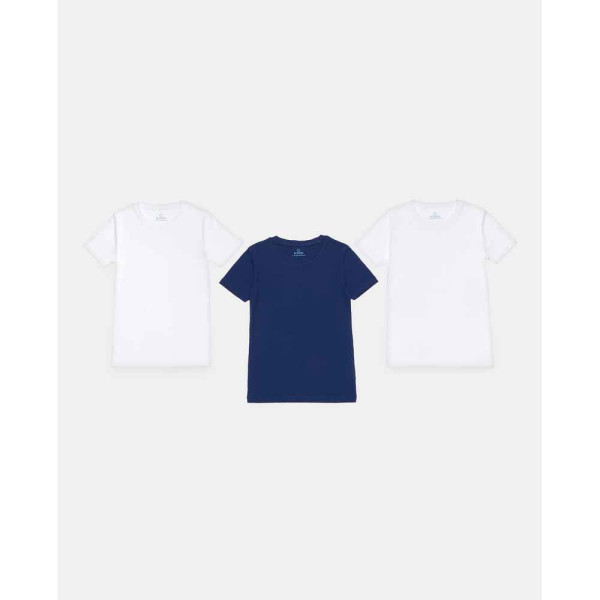 BLUKIDS MAJICA KRATAK RUKAV PK 3 T-SHIRT 9/14 BOY BIANCO/BLU