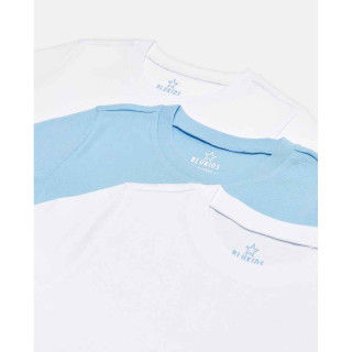 BLUKIDS MAJICA KRATAK RUKAV PK 3 T-SHIRT 2/8 BOY WHITE/LT BLUE 