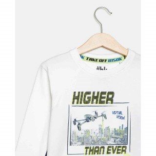 BLUKIDS MAJICA DUG RUKAV T-SHIRT L/S WHITE FITNESS