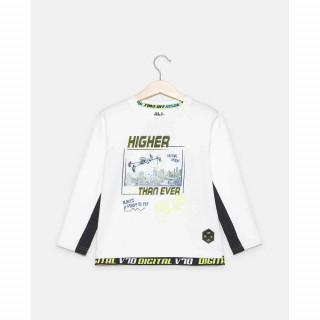 BLUKIDS MAJICA DUG RUKAV T-SHIRT L/S WHITE FITNESS