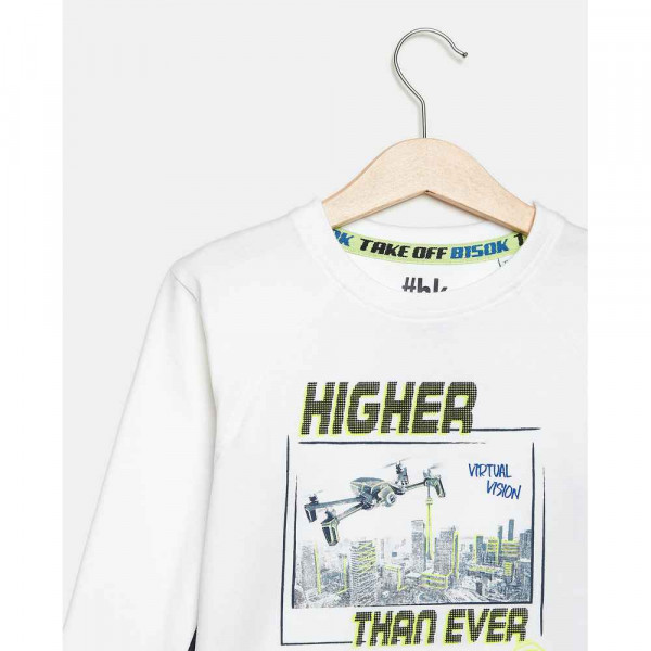 BLUKIDS MAJICA DUG RUKAV T-SHIRT L/S WHITE FITNESS