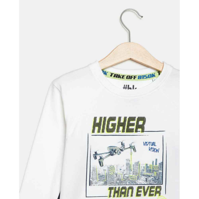 BLUKIDS MAJICA DUG RUKAV T-SHIRT L/S WHITE FITNESS