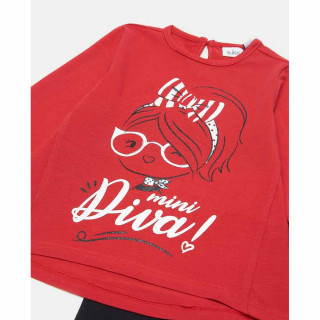 BLUKIDS TRENERKA KOMPLET JOGGING SET TANGORED+BLACKBEAUTY