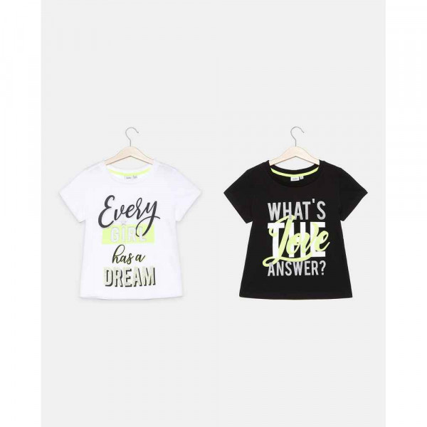 BLUKIDS MAJICA KRATAK RUKAV T-SHIRT S/S BIPACK +BLACK BEAUTY 