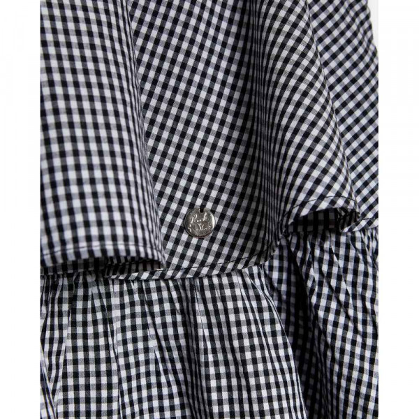BLUKIDS KOSULJA BLOUSE WHITE/BLACK CHECK