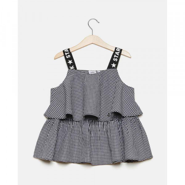 BLUKIDS KOSULJA BLOUSE WHITE/BLACK CHECK