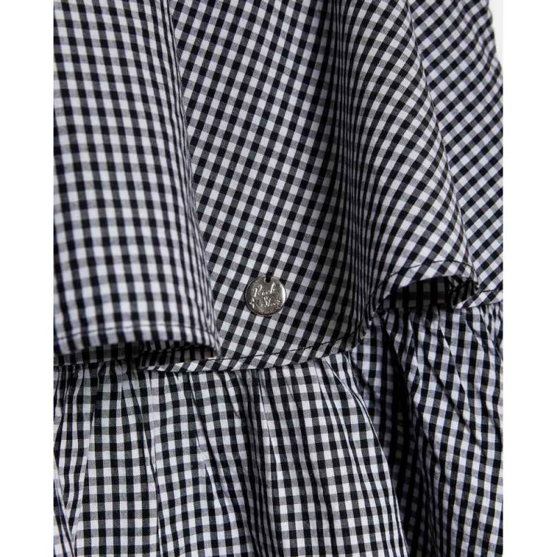 BLUKIDS KOSULJA BLOUSE WHITE/BLACK CHECK