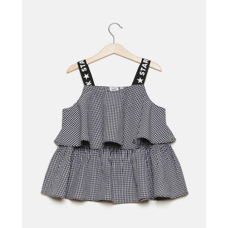 BLUKIDS KOSULJA BLOUSE WHITE/BLACK CHECK
