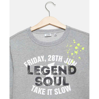 BLUKIDS DUKSERICA ROUND NECK MD GREY MEL 5