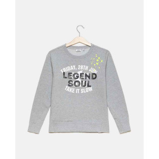 BLUKIDS DUKSERICA ROUND NECK MD GREY MEL 5