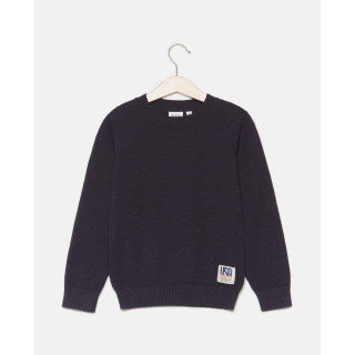 BLUKIDS DZEMPER ROUND NECK MARITTIME BLUE