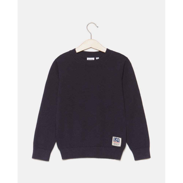 BLUKIDS DZEMPER ROUND NECK MARITTIME BLUE