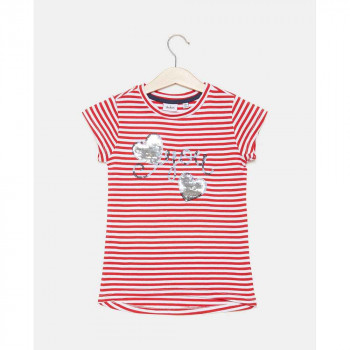 BLUKIDS MAJICA KRATAK RUKAV T-SHIRT S/S Y/D STRIPES RED/WHIT 