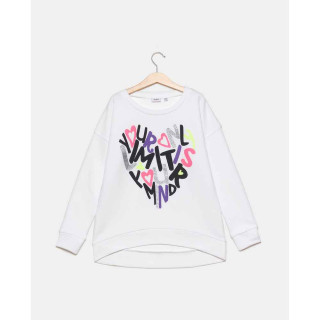 BLUKIDS DUKSERICA SWEATSHIRT BRIGHT WHITE 