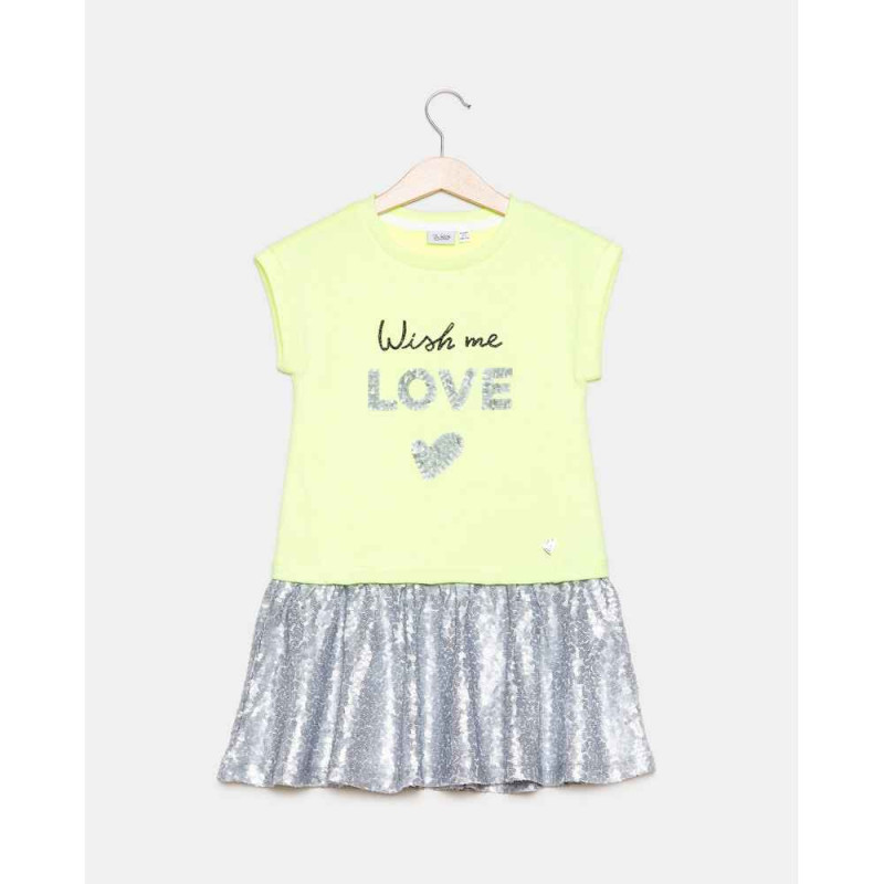 BLUKIDS HALJINA DRESS +LIMELIGHT FLUO TOP