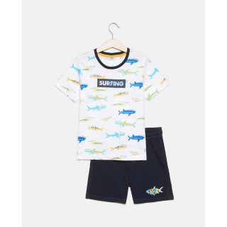 BLUKIDS TRENERKA KOMPLET  JOG SET WHITE/BLUE 