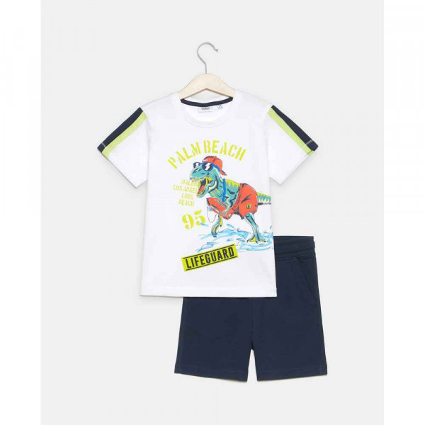 BLUKIDS TRENERKA KOMPLET JOG SET WHITE/AIRFORCEBLUE