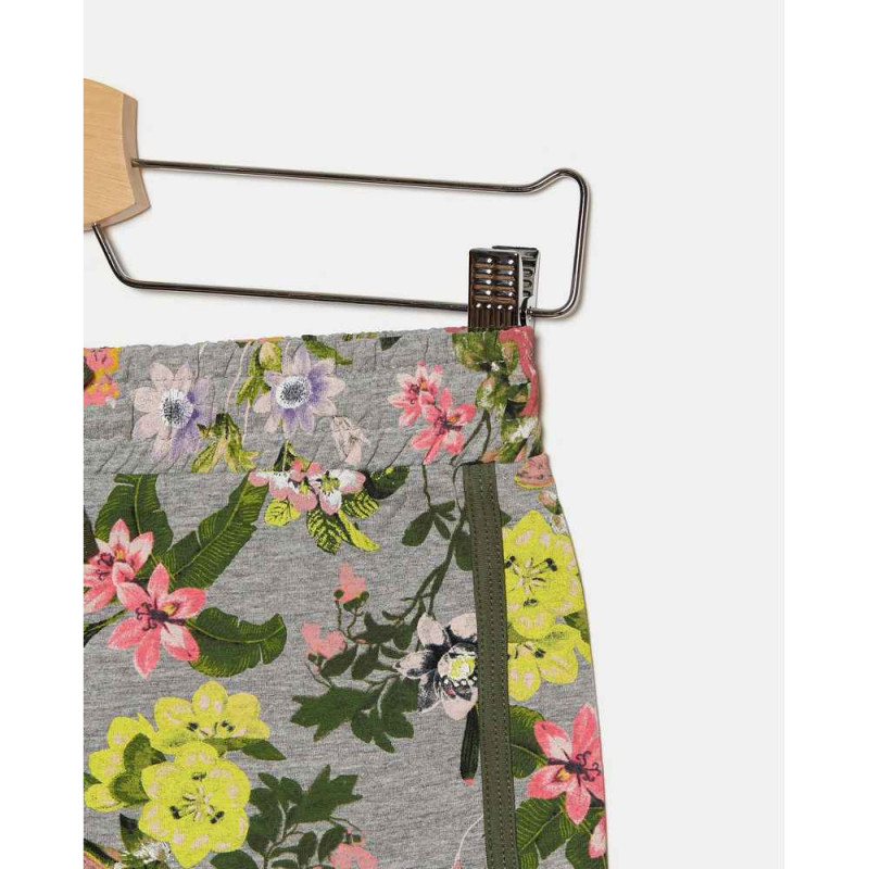 BLUKIDS SORC SHORTS AOP LT GREY MEL 2+AOP