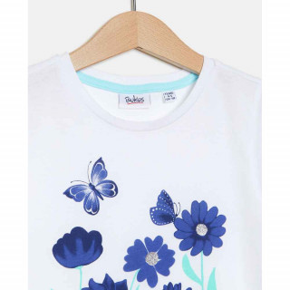 BLUKIDS MAJICA KRATAK RUKAV T-SHIRT S/S BIANCO/AZZUR 