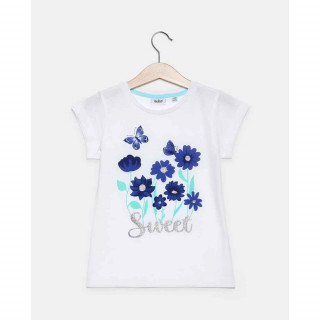 BLUKIDS MAJICA KRATAK RUKAV T-SHIRT S/S BIANCO/AZZUR 