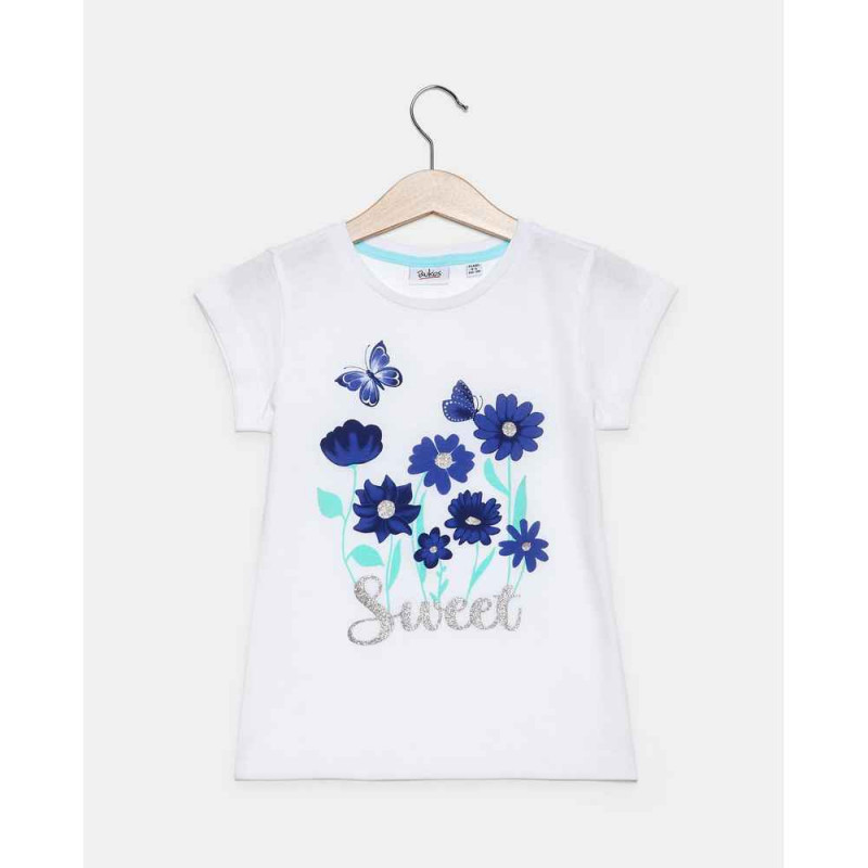BLUKIDS MAJICA KRATAK RUKAV T-SHIRT S/S BIANCO/AZZUR