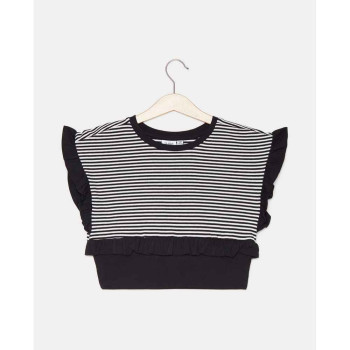 BLUKIDS MAJICA BEZ RUKAVA TANK Y/DSTRIPES/BLACK BEA 