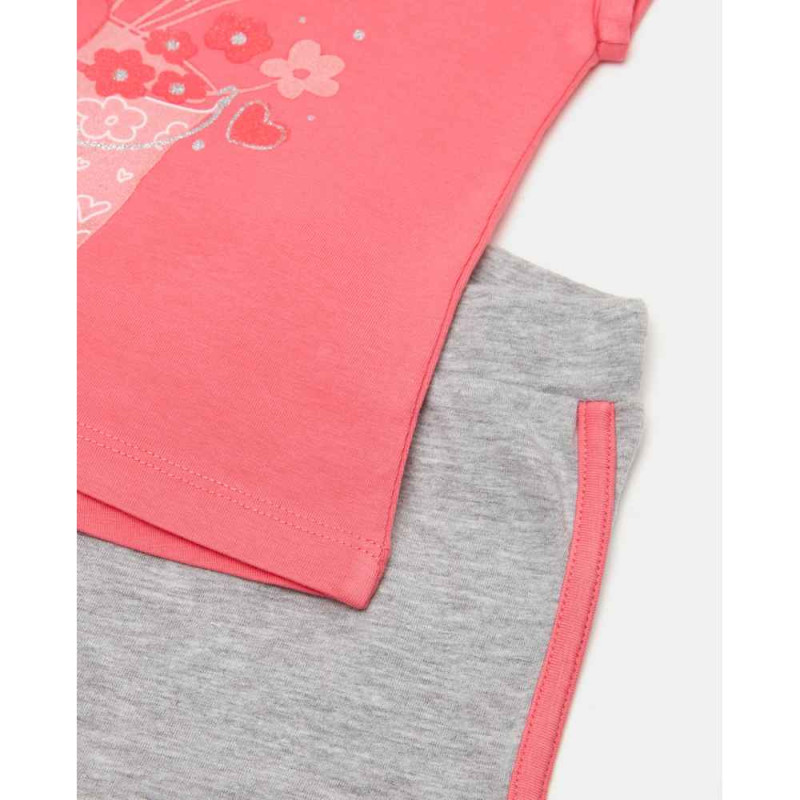 BLUKIDS TRENERKA KOMPLET JOGGING SET PINKLEMON./GREYMEL1