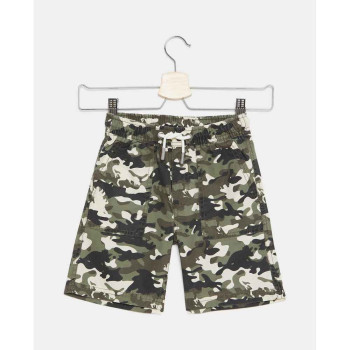 BLUKIDS SORC POPELINE SHORTS CAMOUFLAGE GREEN 