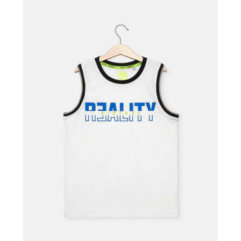 BLUKIDS MAJICA BEZ RUKAVA TANK TOP WHITE FITNESS 