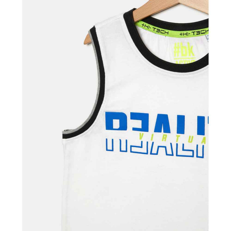 BLUKIDS MAJICA BEZ RUKAVA TANK TOP WHITE FITNESS 