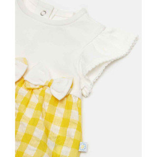 BLUKIDS ZEKA BAB GIRL CHECKS TENDER YELLO 