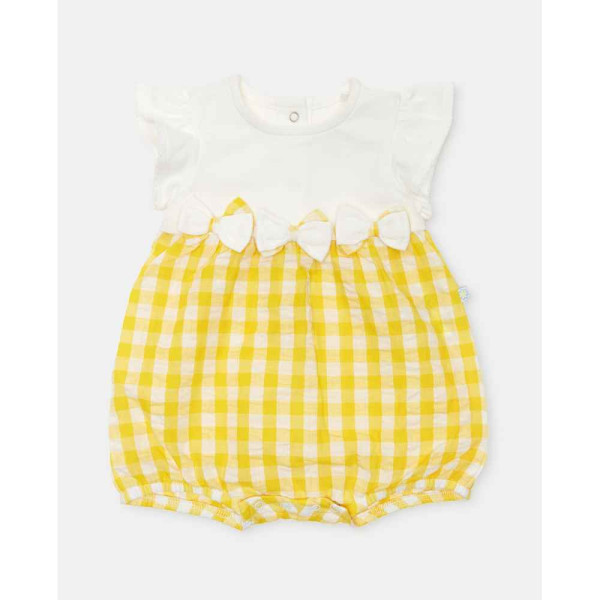 BLUKIDS ZEKA BAB GIRL CHECKS TENDER YELLO 