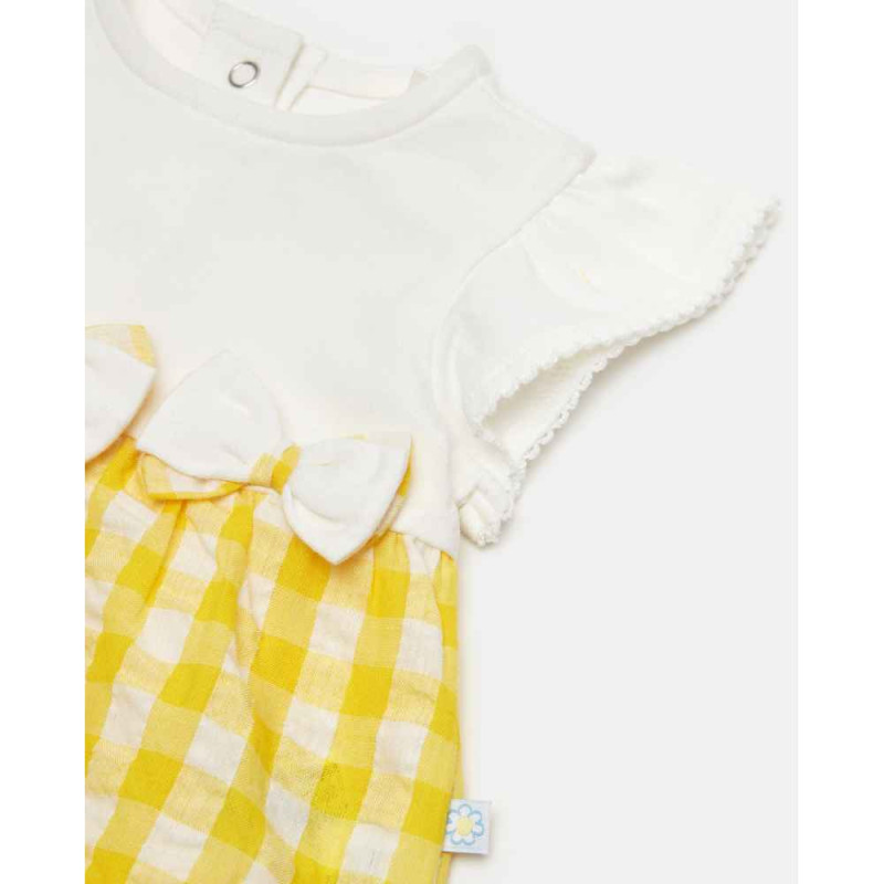 BLUKIDS ZEKA BAB GIRL CHECKS TENDER YELLO 