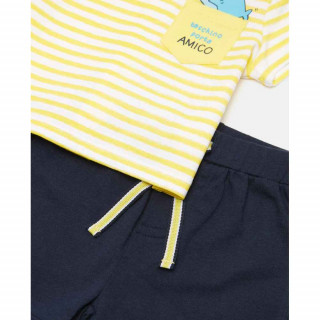 BLUKIDS SET SET BOY STRIPES YELLOW DRESS BLUES 