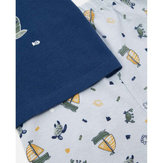 BLUKIDS PIDZAMA BOY SHORT PYJAMAS NAVY/WHITE 