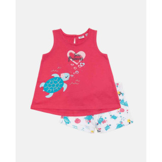 BLUKIDS SET JOGGING SET RASPBERRY/BR.W. AOP 