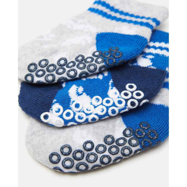 BLUKIDS CARAPE PK 3 BOY ANTISLIPPERS MULTICOLOUR