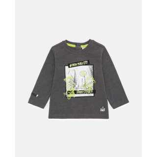 BLUKIDS MAJICA DUG RUKAV TSHIRT MEDIUM GREY MELANGE